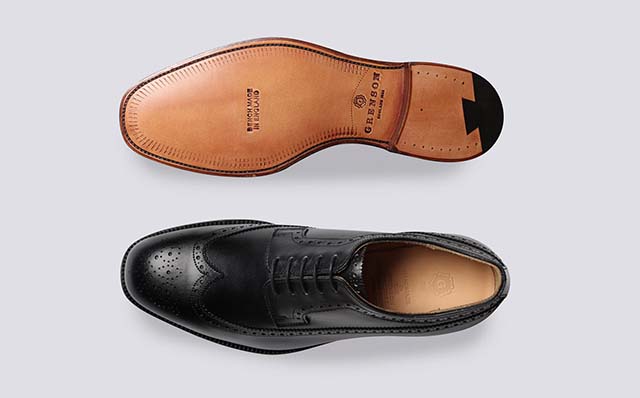 Grenson Canterbury Mens Brogues in Black Leather GRS113867